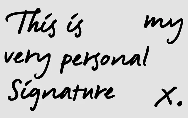 Signature specimen from A2-Type
