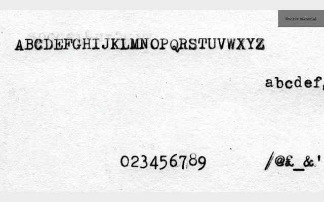 Typewriter specimen from A2-Type