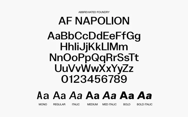 AF Napolion specimen from abbr projects