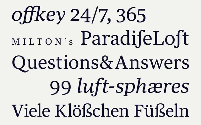 Haiku Typeface specimen from AcidType
