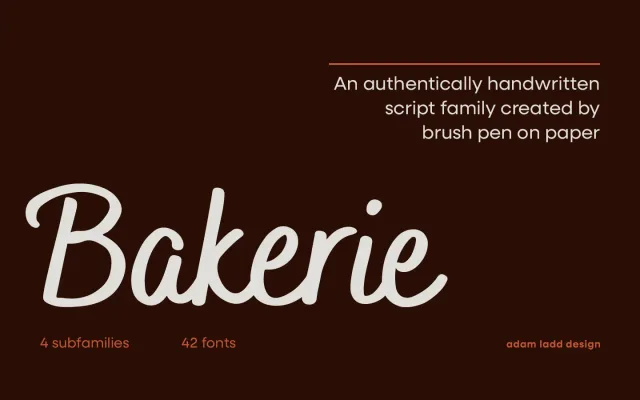 Bakerie specimen from Adam Ladd Design