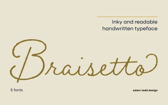 Braisetto specimen from Adam Ladd Design