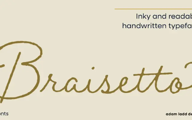 Braisetto specimen from Adam Ladd Design