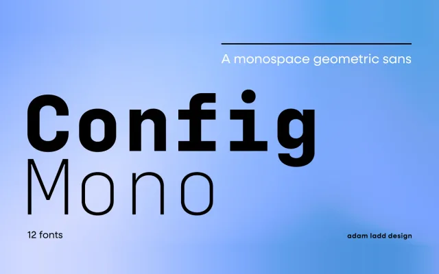 Config Mono specimen from Adam Ladd Design