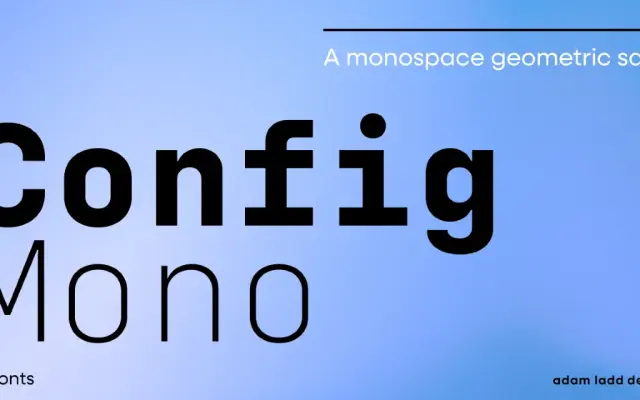 Config Mono specimen from Adam Ladd Design