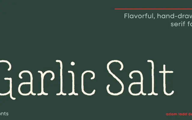 Garlic Salt specimen from Adam Ladd Design