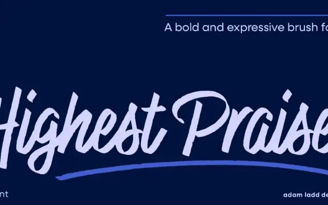 Highest Praise specimen from Adam Ladd Design