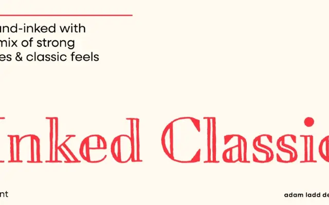 Inked Classic specimen from Adam Ladd Design