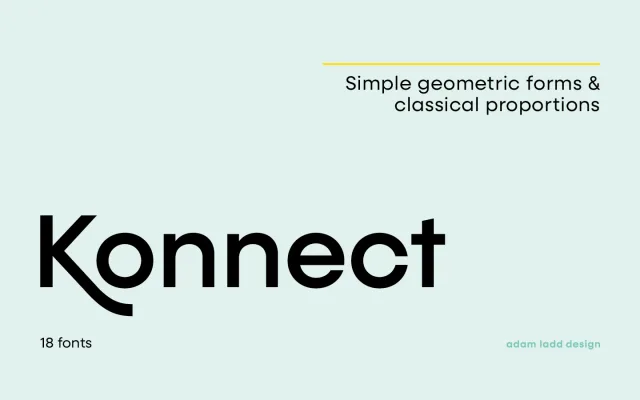 Konnect specimen from Adam Ladd Design