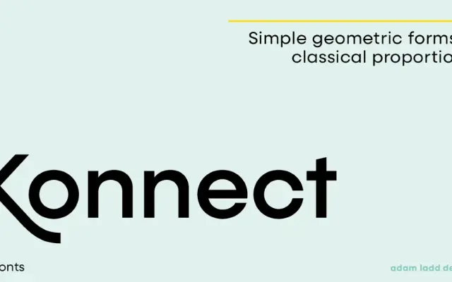 Konnect specimen from Adam Ladd Design
