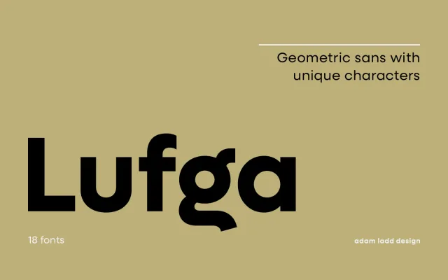 Lufga specimen from Adam Ladd Design