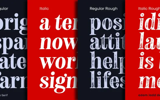 Neato Serif specimen from Adam Ladd Design
