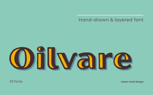 Oilvare specimen from Adam Ladd Design