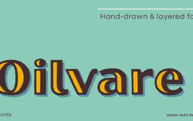 Oilvare specimen from Adam Ladd Design
