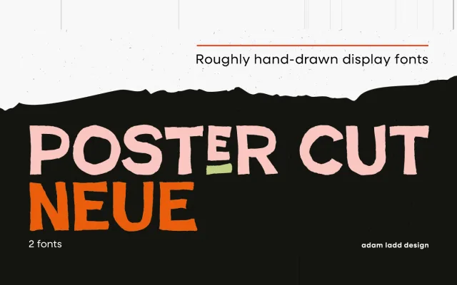 Poster Cut Neue specimen from Adam Ladd Design