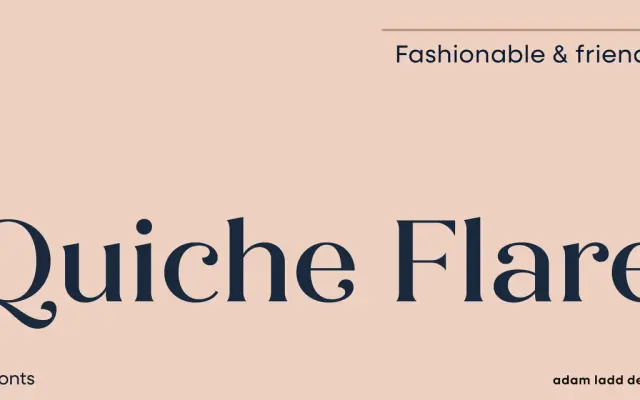 Quiche Flare specimen from Adam Ladd Design