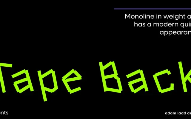 Tape Back specimen from Adam Ladd Design