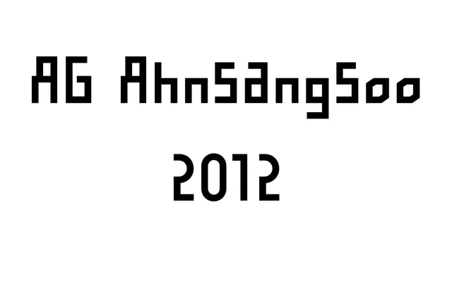 AG Ahnsangsoo 2012 specimen from AG Font