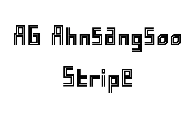 AG Ahnsangsoo Stripe specimen from AG Font