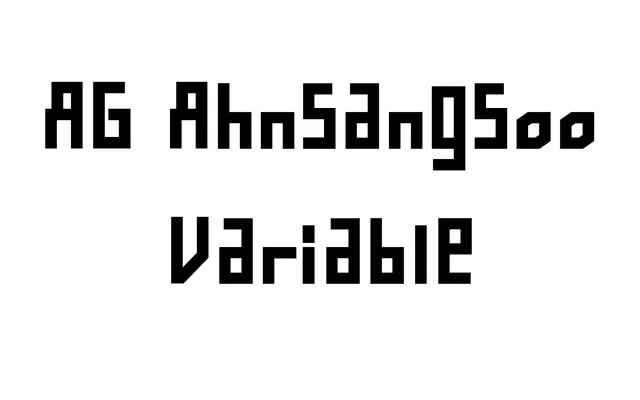AG Ahnsangsoo Variable specimen from AG Font