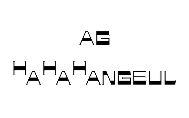 AG HaHaHangeul specimen from AG Font