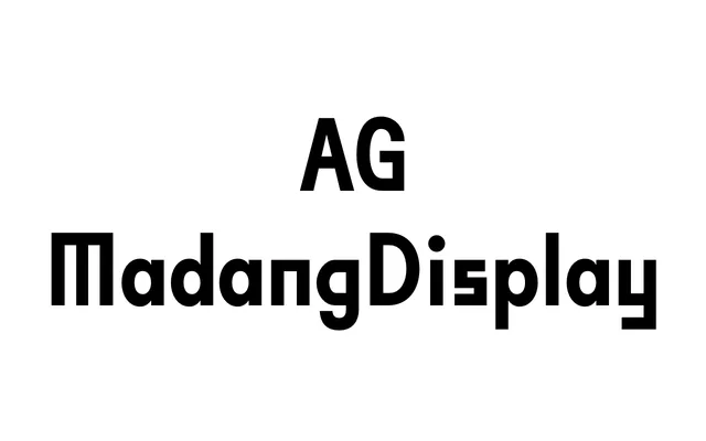 AG MadangDisplay specimen from AG Font