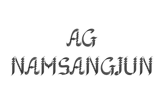 AG NamSangJun specimen from AG Font