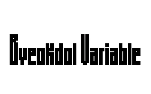 Byeokdol Variable specimen from AG Font