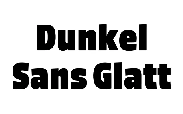 Dunkel Sans Glatt specimen from AG Font