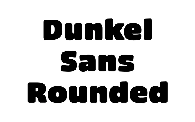 Dunkel Sans Rounded specimen from AG Font