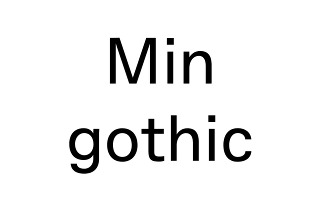 Min Gothic specimen from AG Font