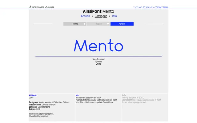 Mento specimen from AinsiFont
