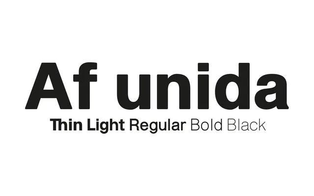 Unida specimen from AinsiFont