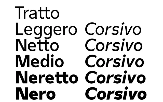 Tratto specimen from AlfaType Fonts Foundry