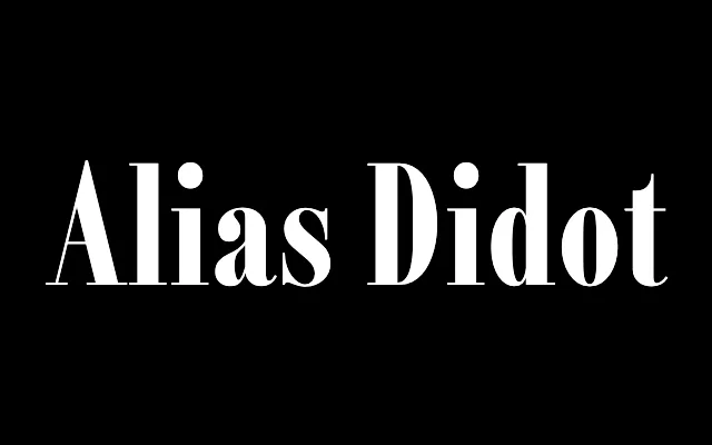 Alias Didot specimen from Alias