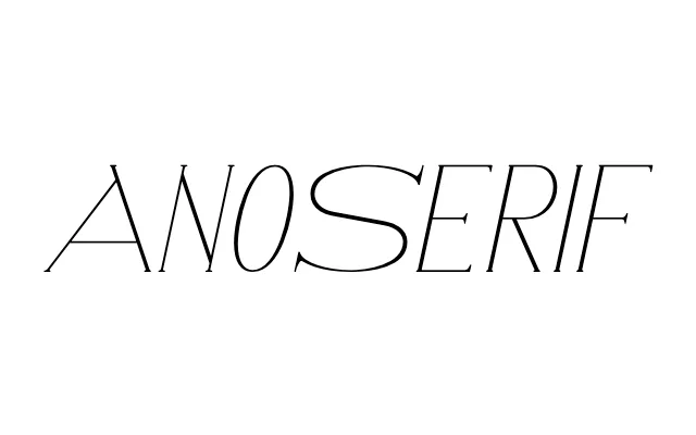 AnoSerif specimen from Alias