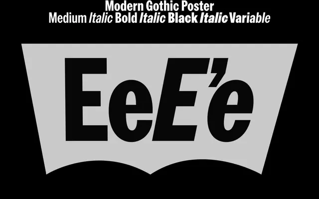 Modern Gothic Poster specimen from AllCaps
