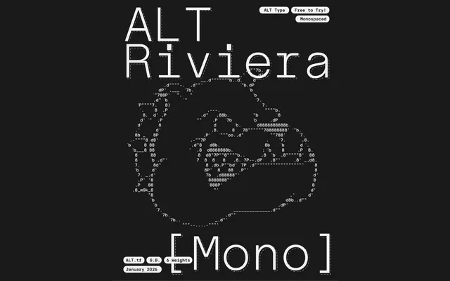 ALT Riviera Mono specimen from ALT.tf
