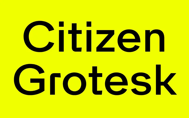 Citizen Grotesk specimen from Altiplano