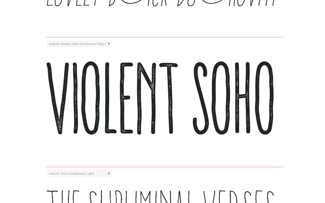 Aracne Ultra Condensed specimen from Antipixel