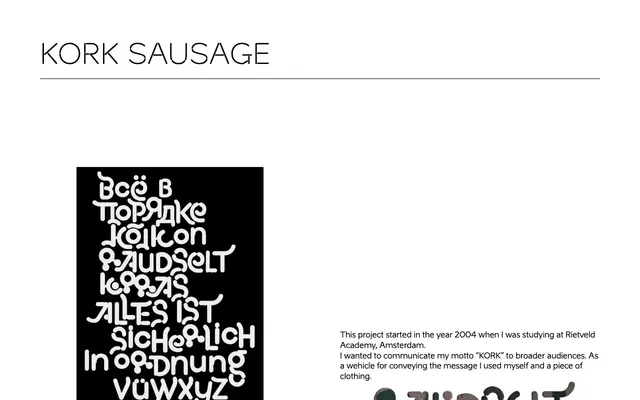 KORK Sausage specimen from Anton Koovit