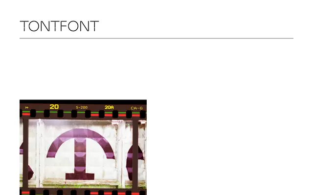 Tontfont specimen from Anton Koovit