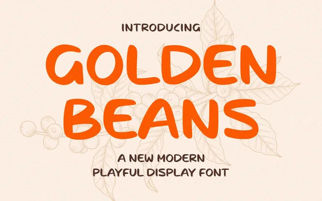 Golden Beans specimen from Anxietype Foundry