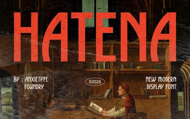 Hatena specimen from Anxietype Foundry