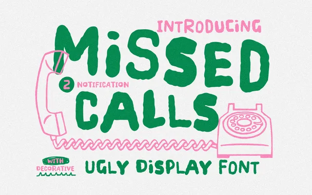 Missed Calls specimen from Anxietype Foundry