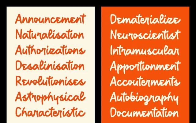Seprolle specimen from Anxietype Foundry