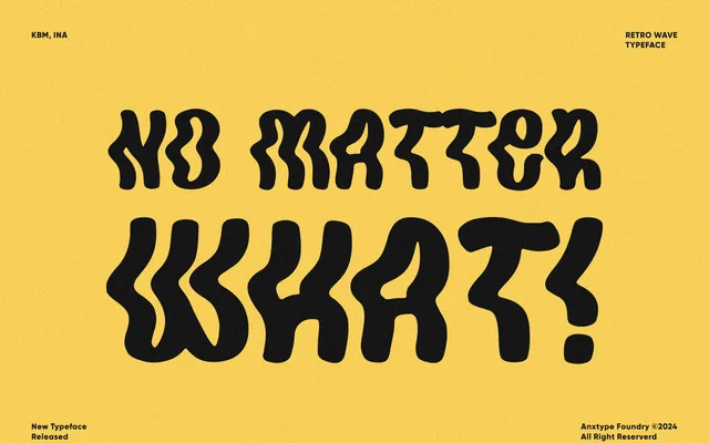 Super Ninety specimen from Anxietype Foundry
