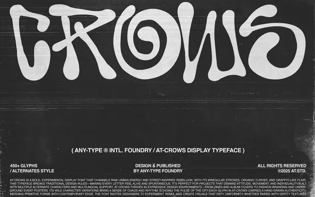 Crows specimen from Any-Type® Foundry