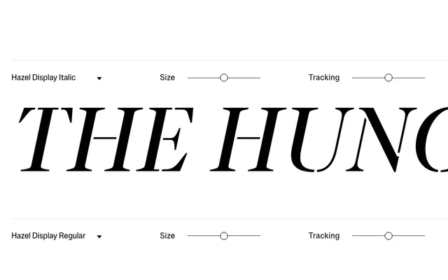 Hazel Display specimen from Apex Foundry