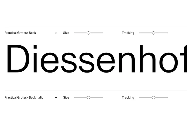 Practical Grotesk specimen from Apex Foundry